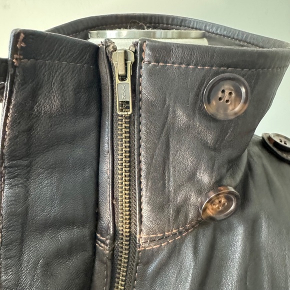 Danier Dark Brown Leather Jacket - Picture 4 of 12